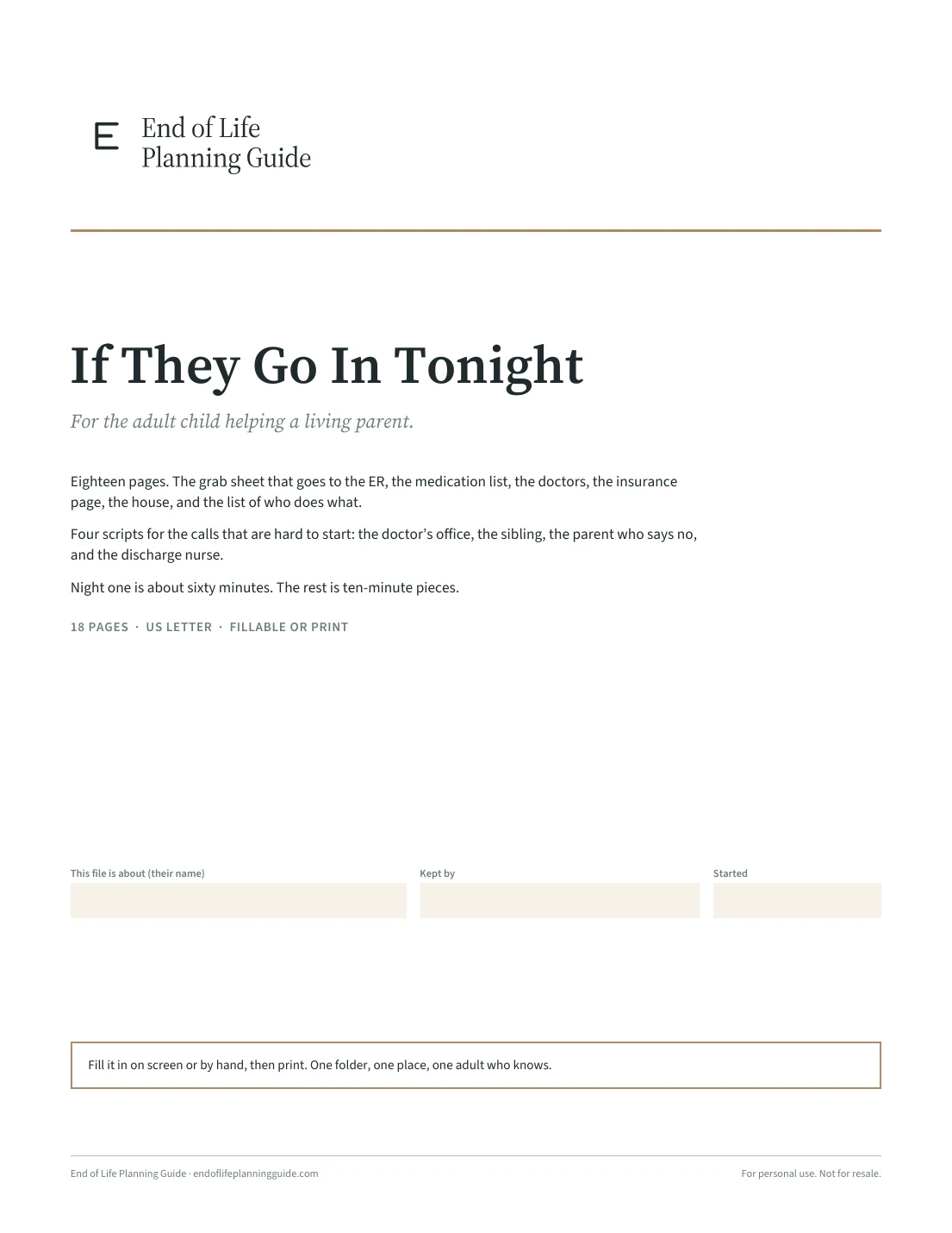 If They Go In Tonight, cover